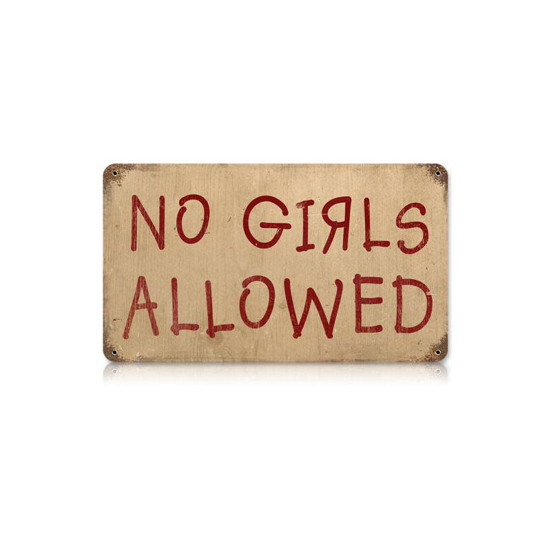 No Girls 12 x 18