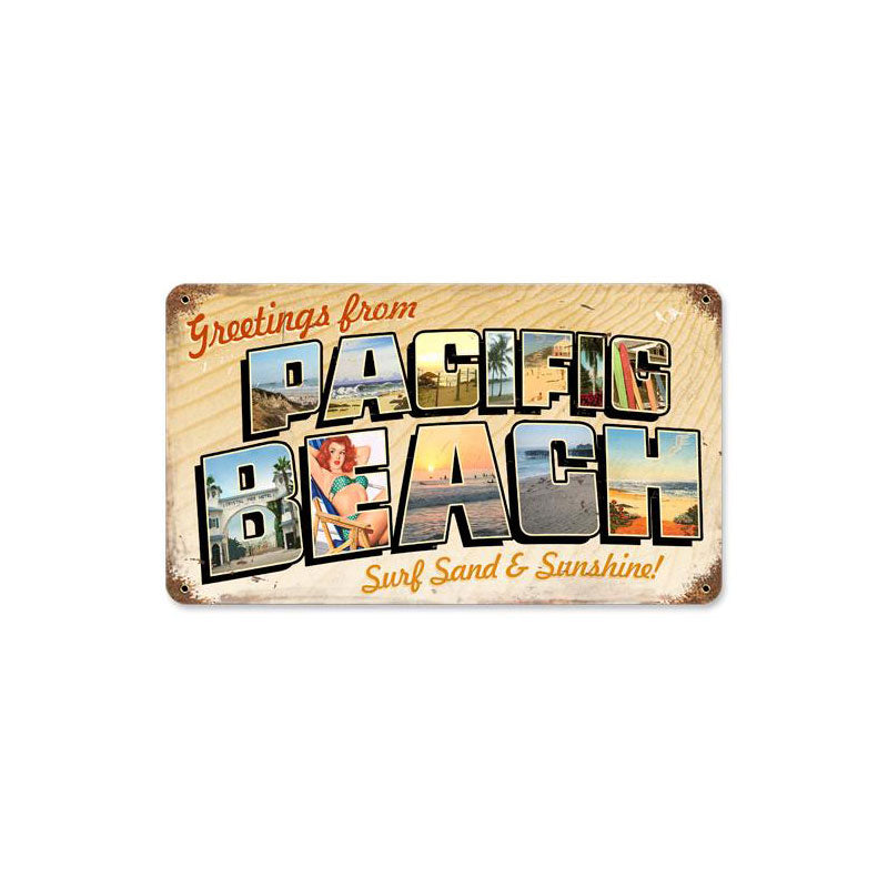 Pacific Beach Postcard 14 x 8