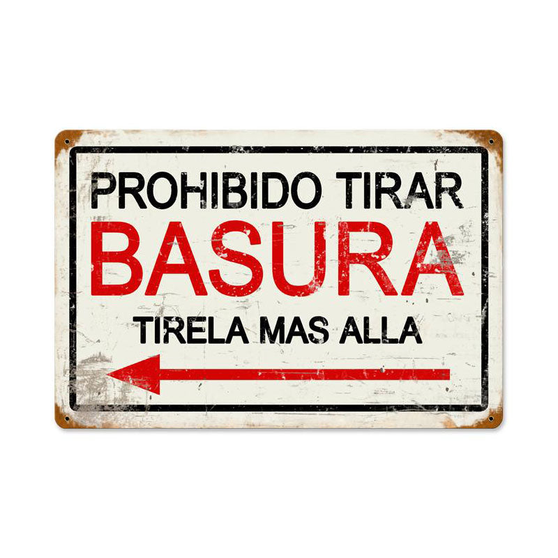 Prohibido Basura 18 x 12