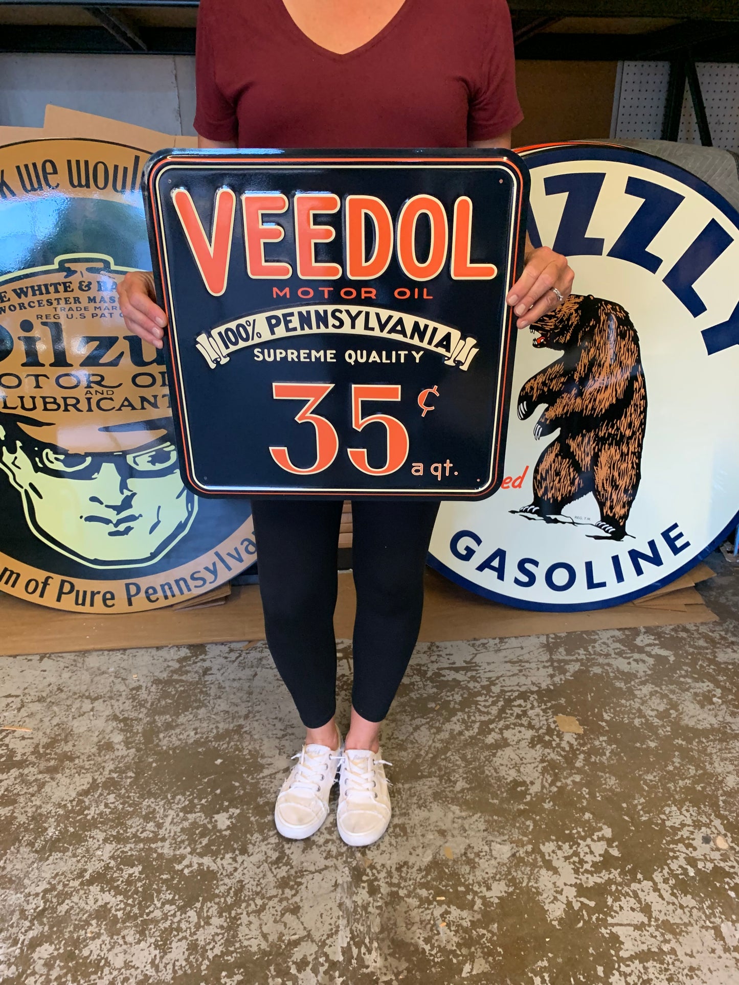 Veedol Vintage Style Metal Sign