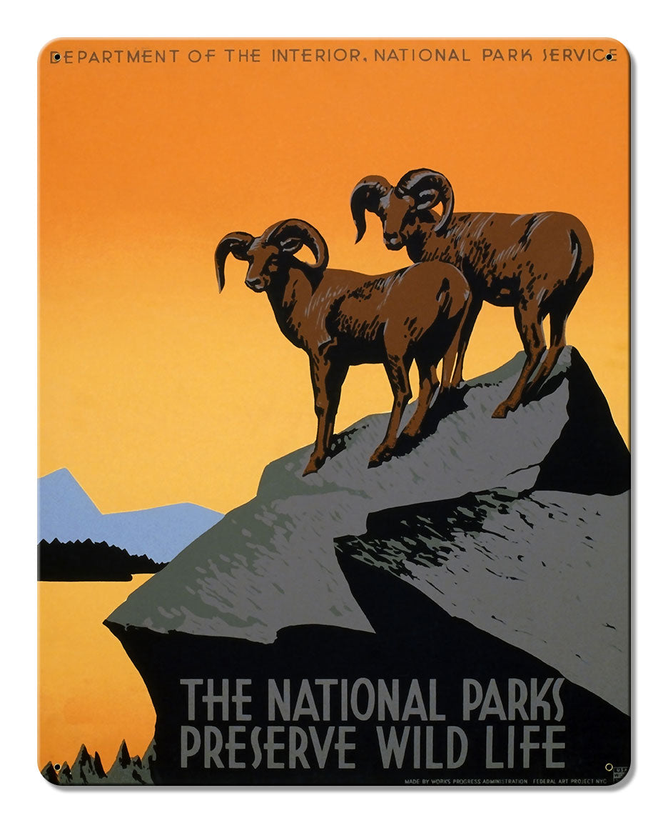 National Parks Preserve Wild Life 24 x 30