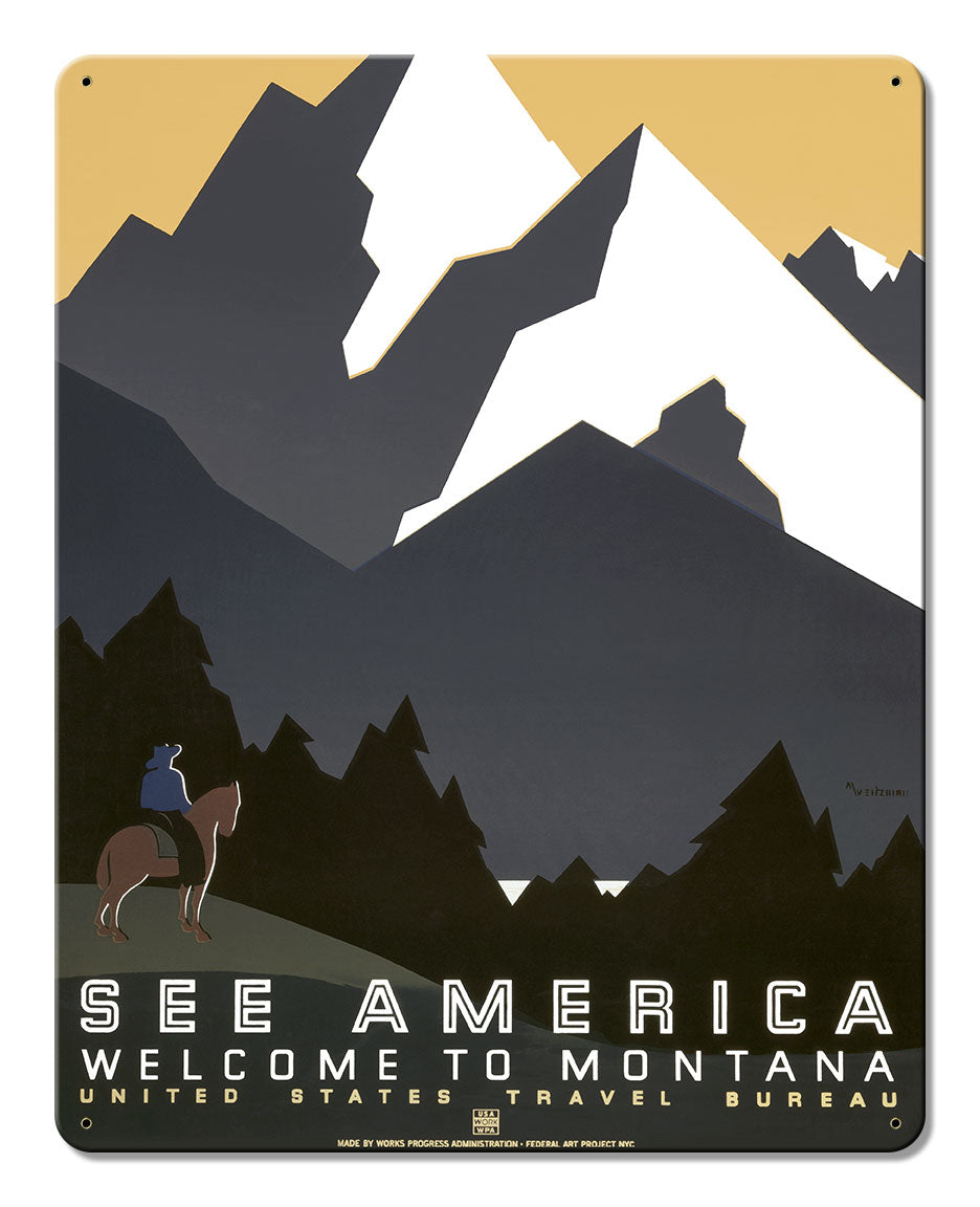 See America Welcome Montana 1 12 x 15