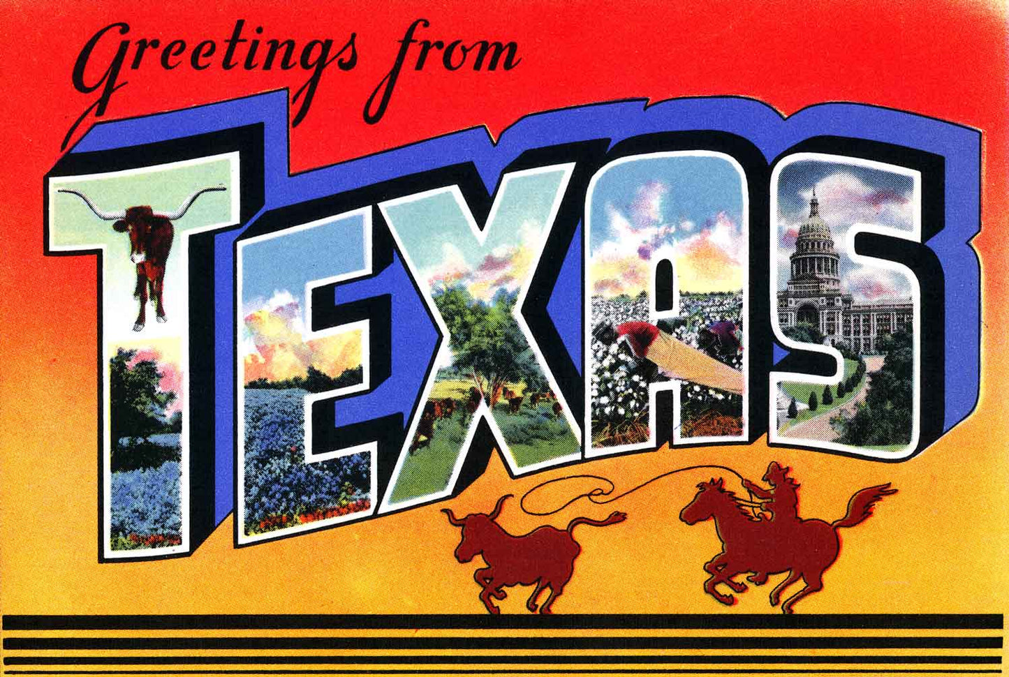 Greetings From Texas 36 x 24