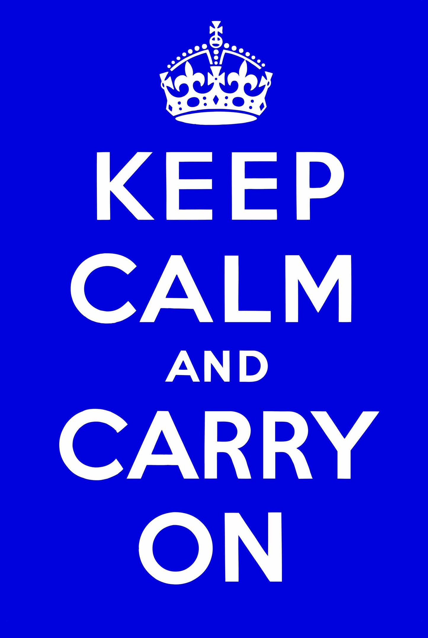 Keep Calm Royal Blue 24 x 36