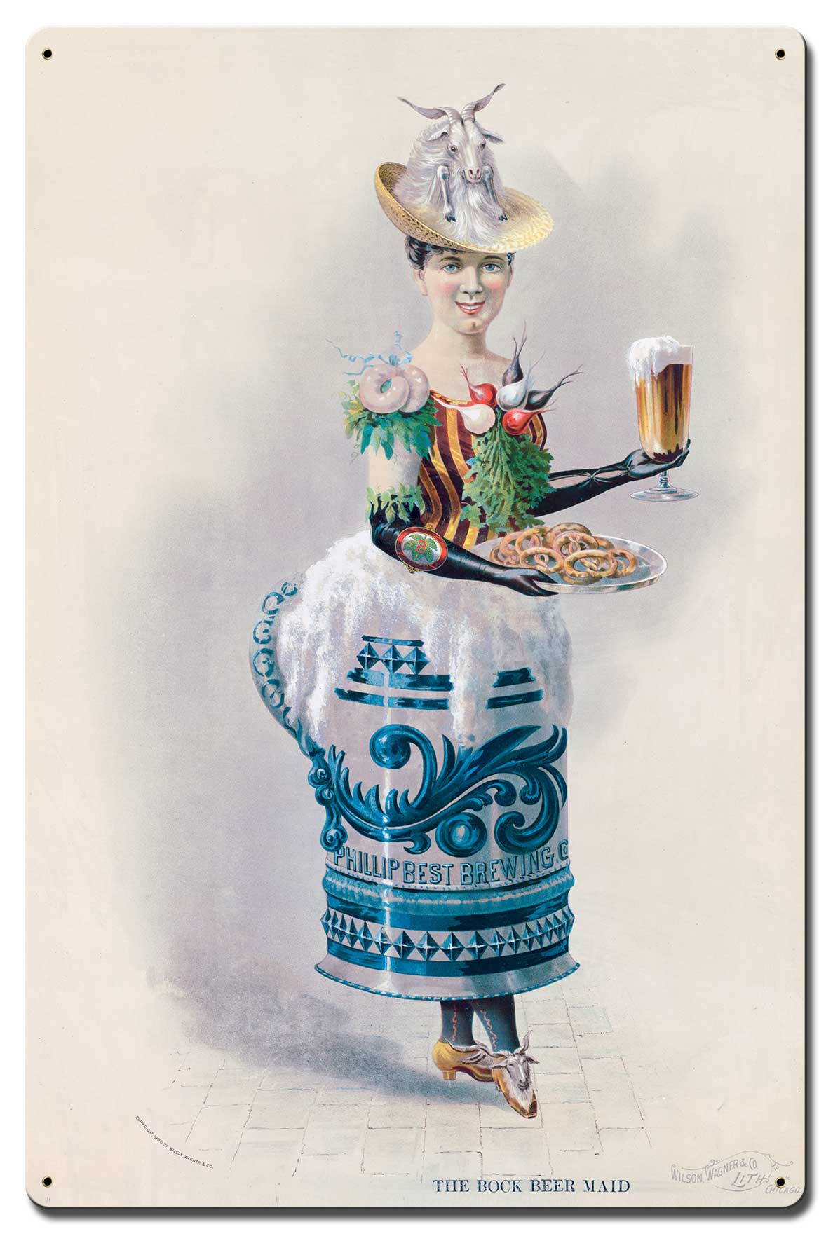 Bock Beer Maid 16 x 24