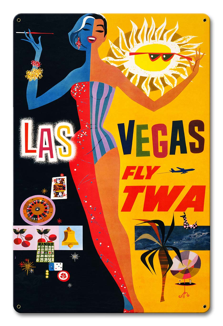 Las Vegas Fly Twa 12 x 18