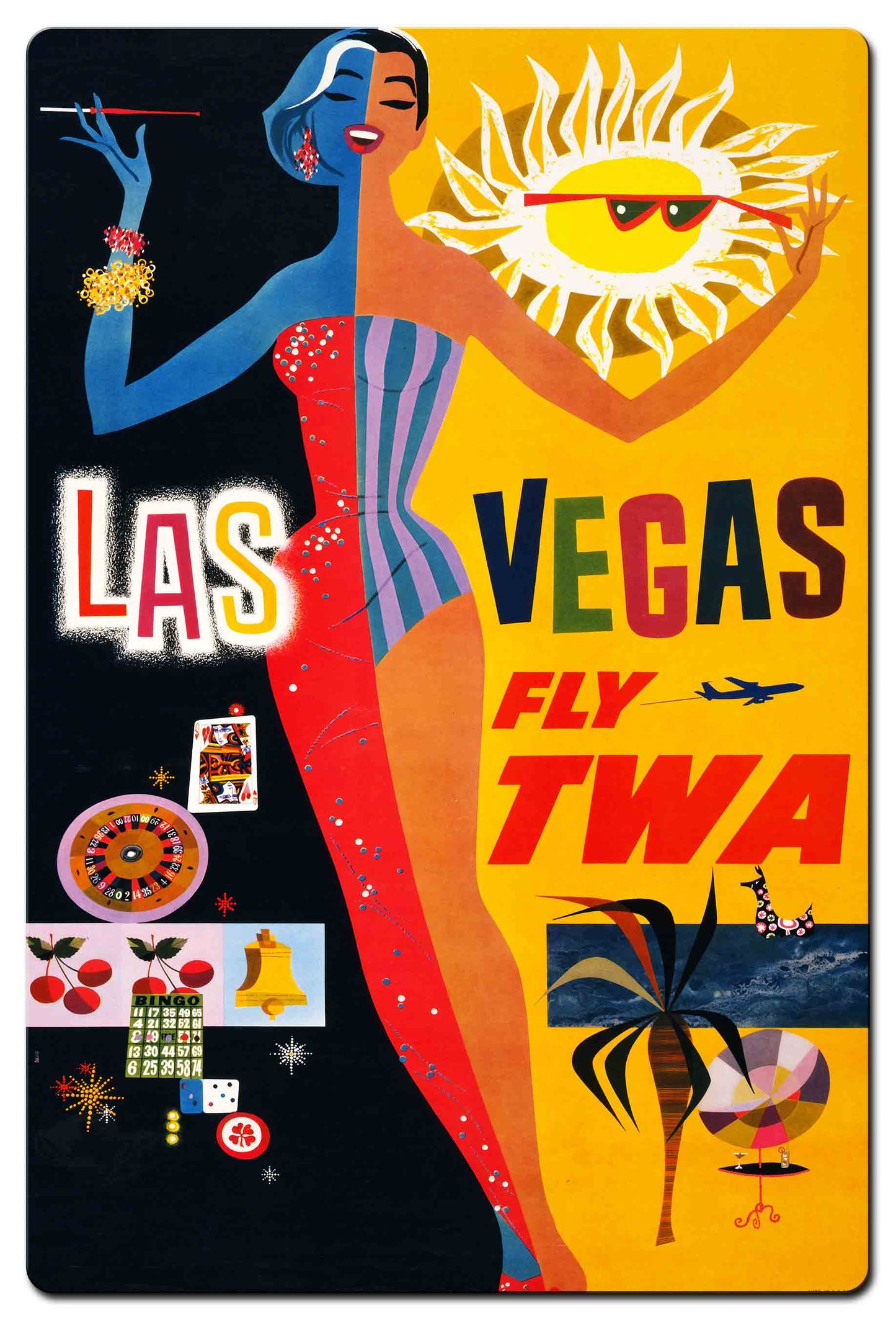 Las Vegas Fly Twa 24 x 36