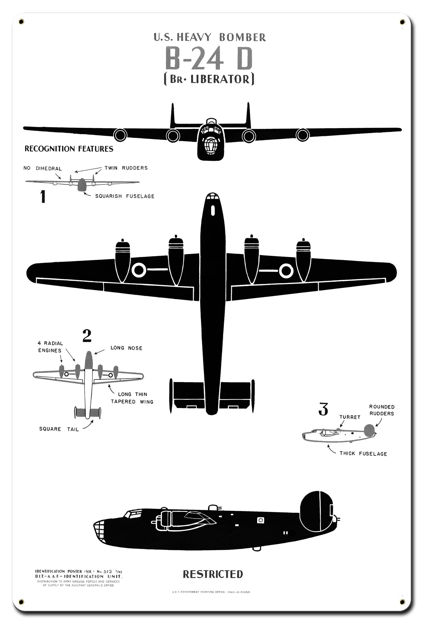Us Heavy Bomber 24 x 36
