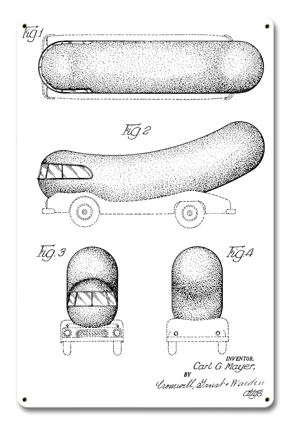 Weinermobile Patent 12 x 18