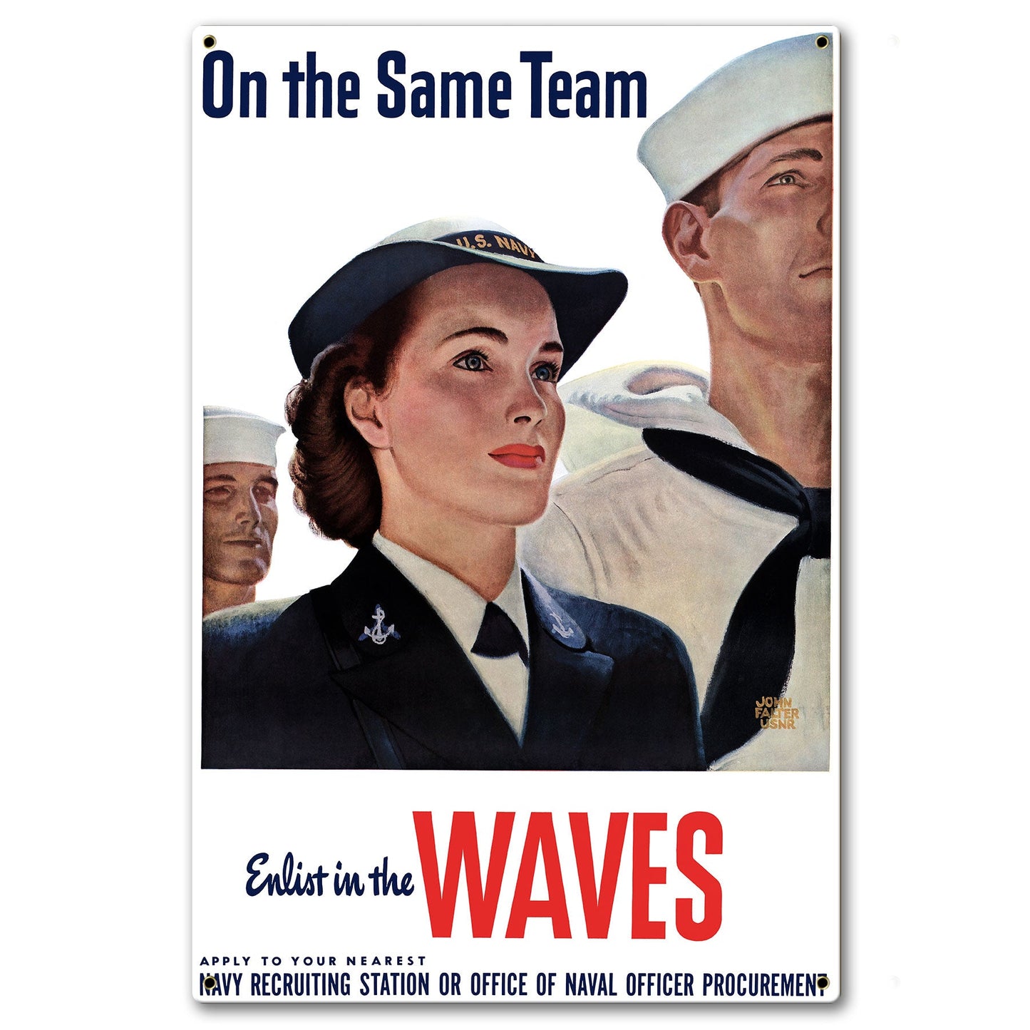 Enlist In The Waves 12 x 18