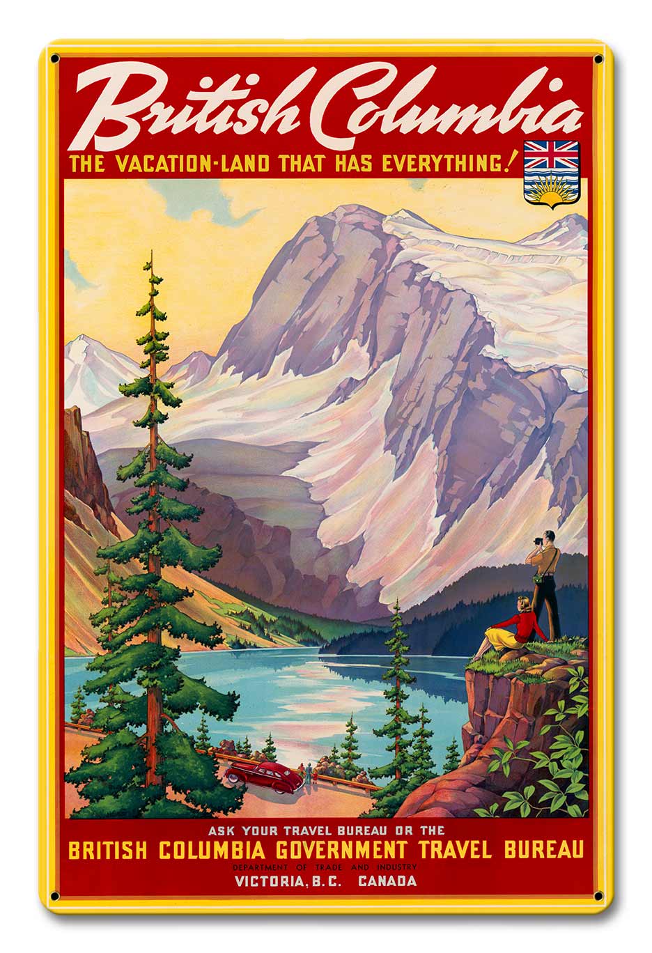 British Columbia Vacation Land 12 x 18