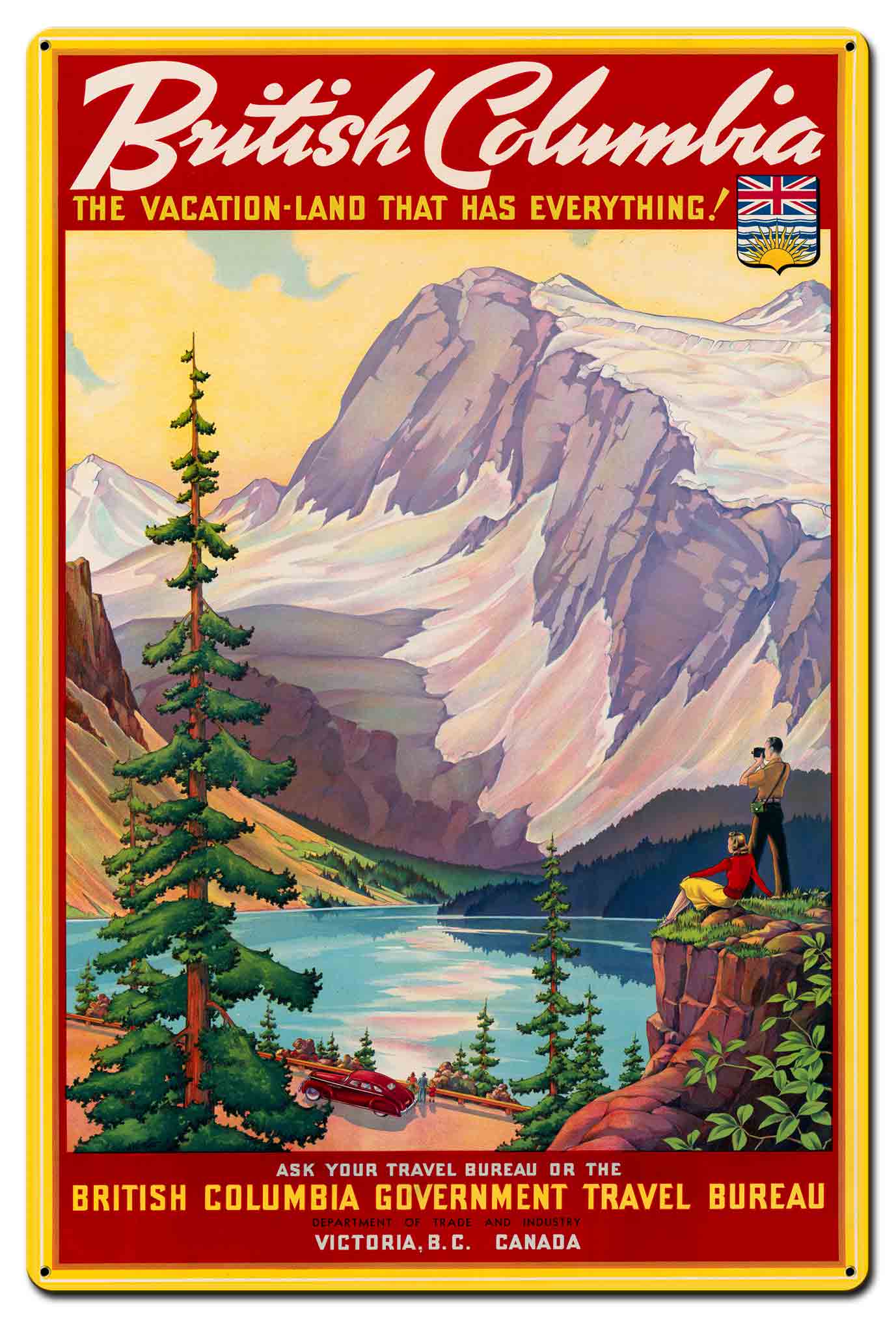 British Columbia Vacation Land 24 x 36