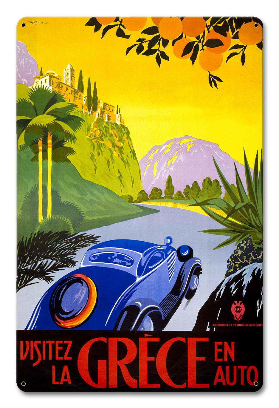 Visite La Grece En Auto 12 x 18