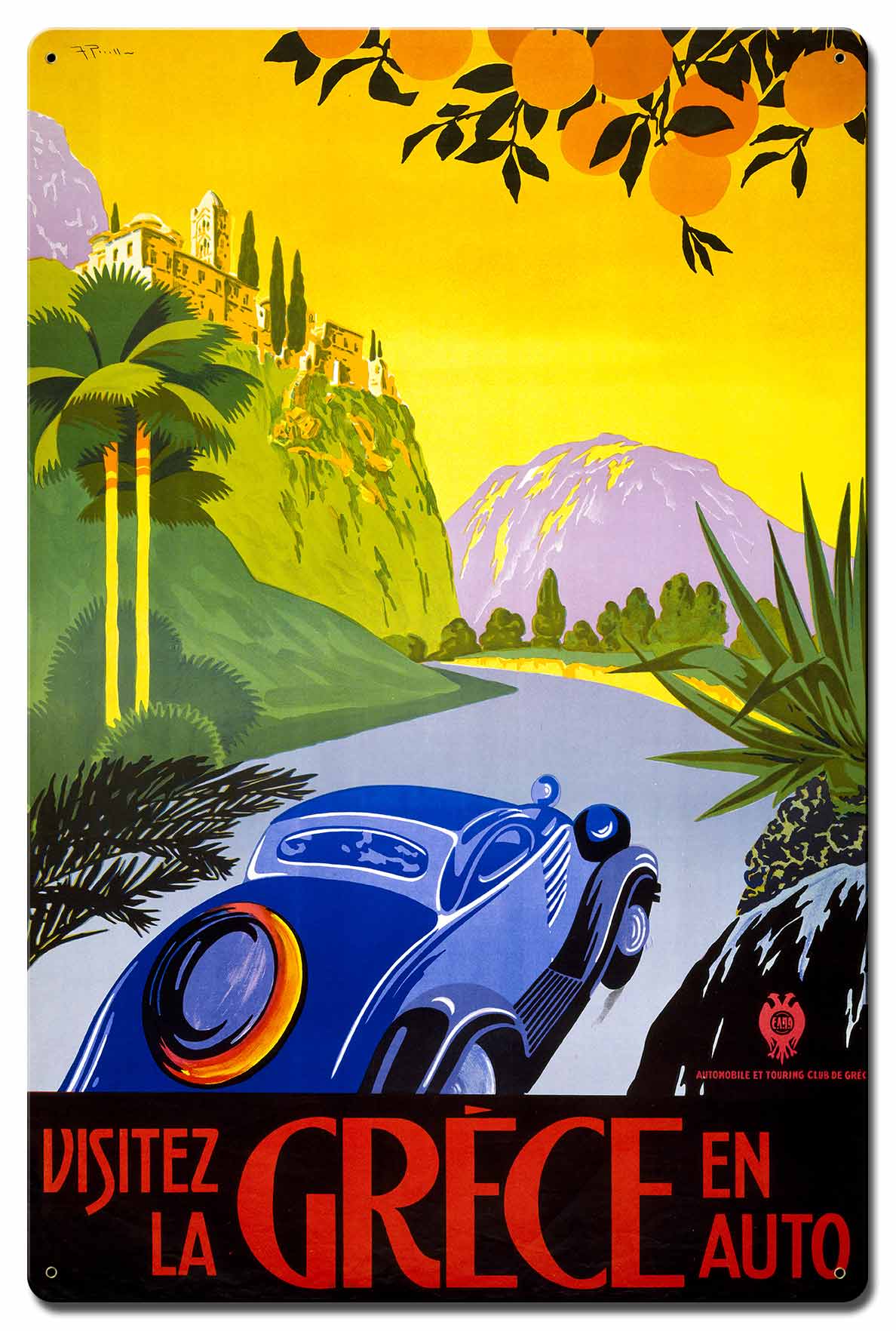 Visite La Grece En Auto 16 x 24