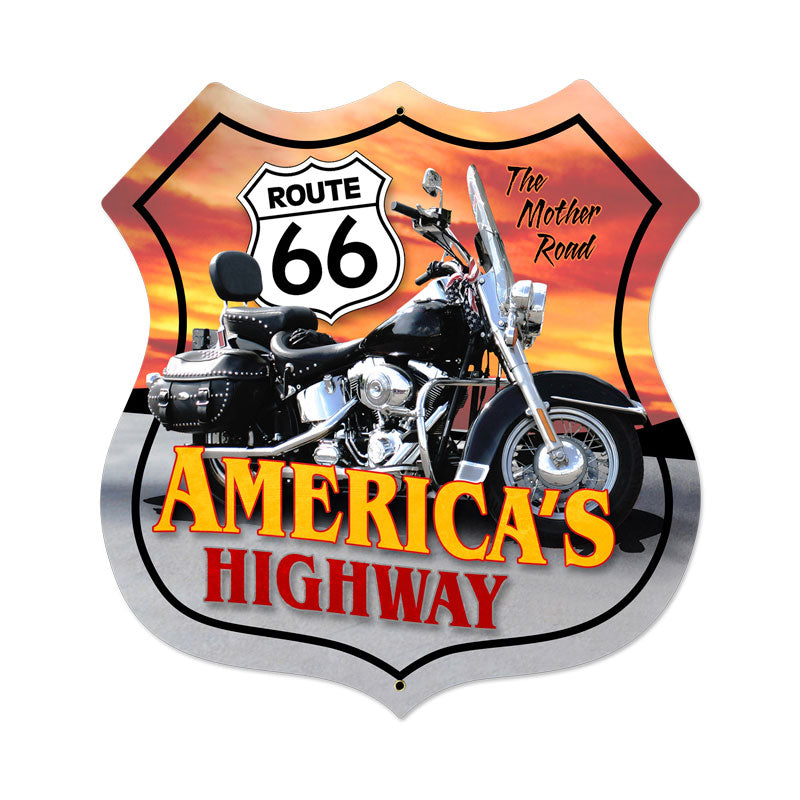 Route 66 Motorcycle 28 x 28