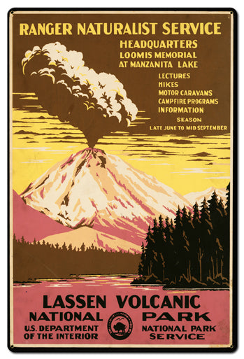 Lassen Volcanic Park Service 24 x 36