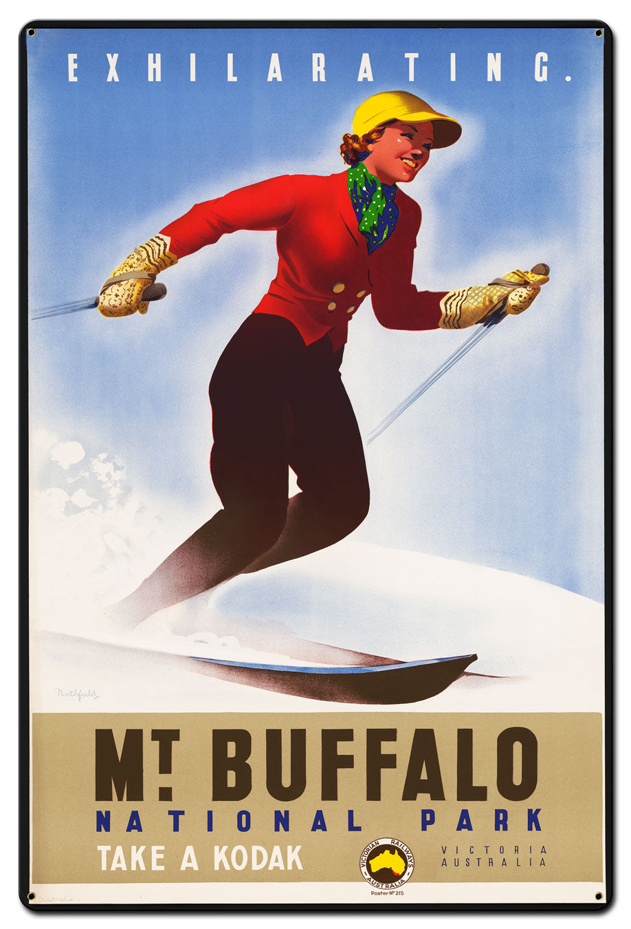 Mt Buffalo Skiing 24 x 36