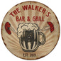 Bar And Grill Personalized 14 x 14