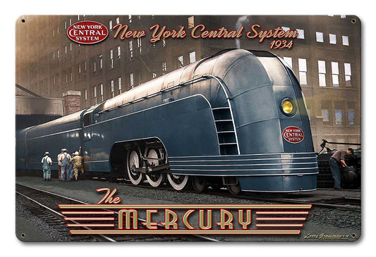 NY Central Mercury Train 18x12