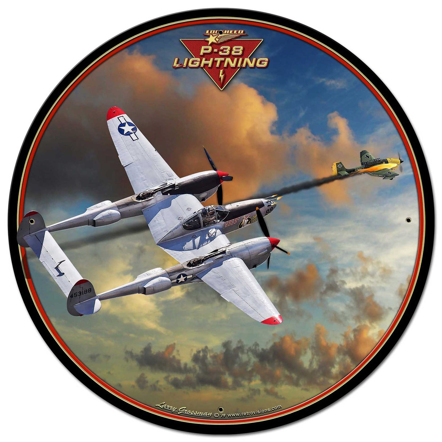 P-38 J Lightning 28 X 28