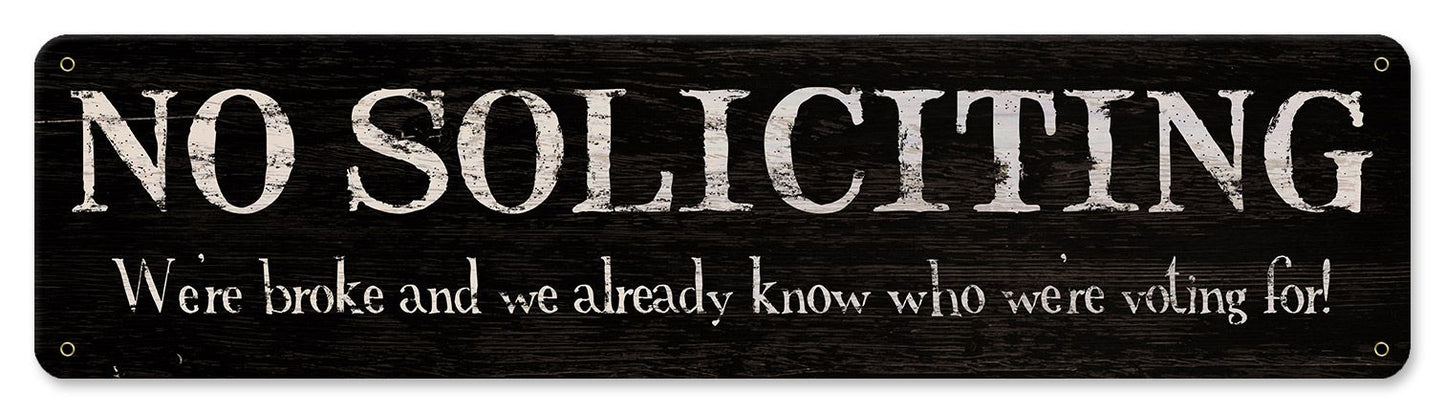 No Soliciting 20 X 5