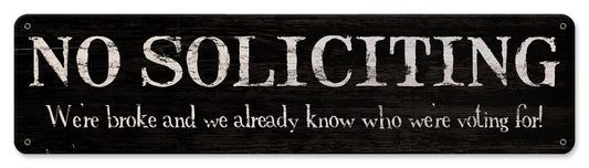 No Soliciting 20 X 5