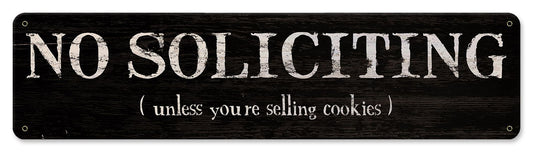 No Soliciting Unless Cookies 20 X 5