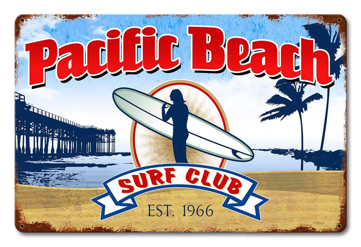 Pacific Beach Surf Club 18 x 12