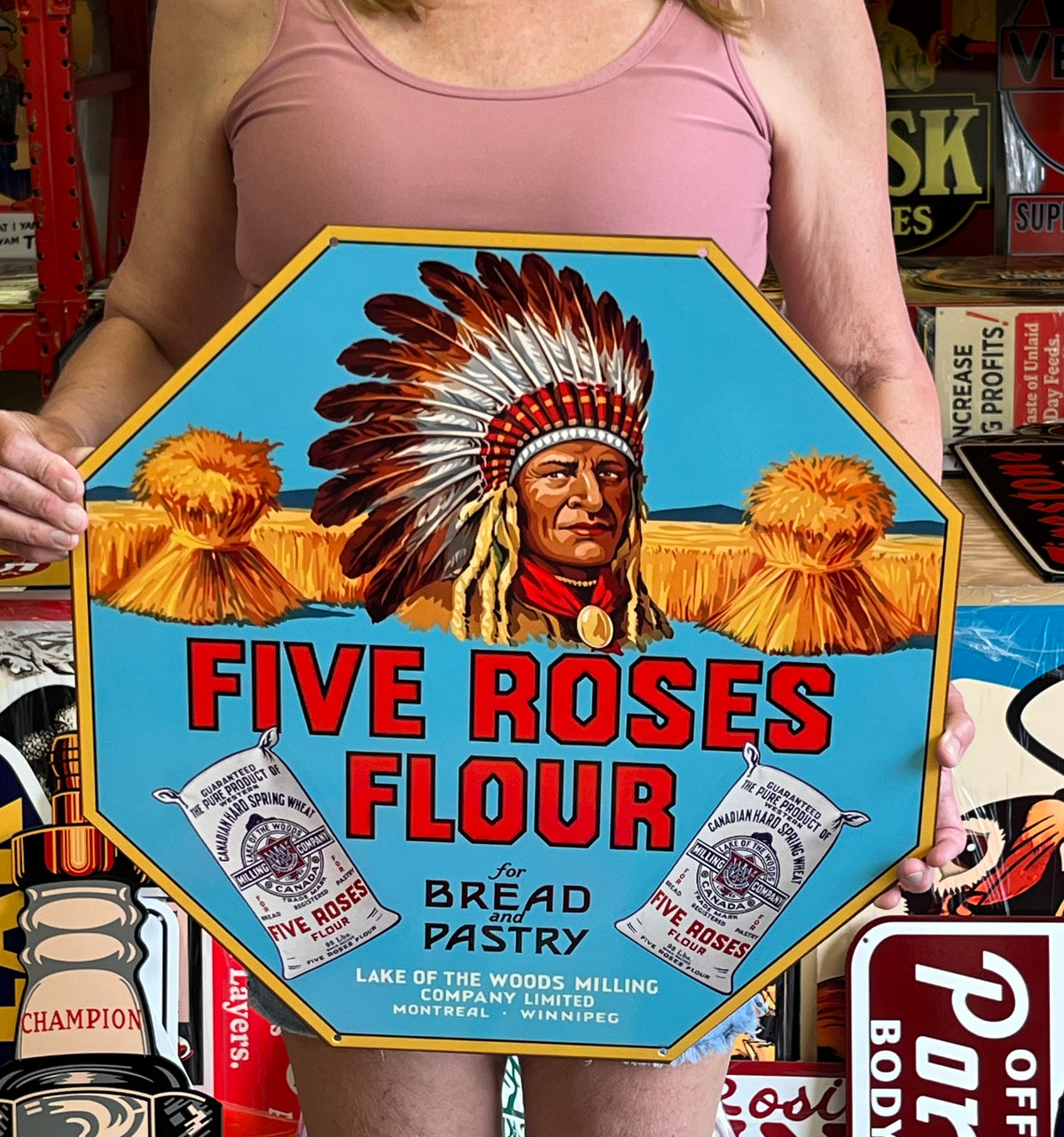 Five Roses Flour Vintage Style Metal Sign
