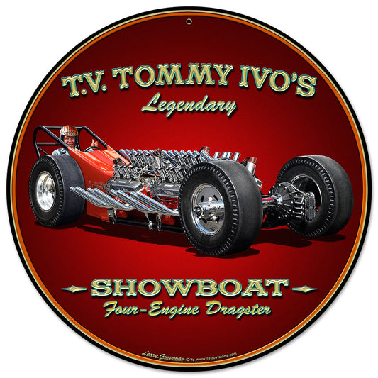 Tommy Ivo Dragster Vintage Style Metal Sign 28 x 28