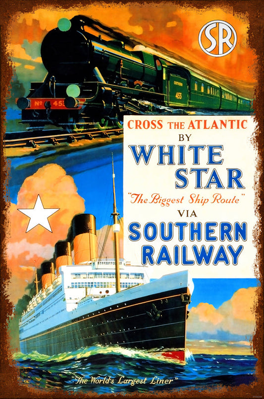 White Star Ship 16 x 24