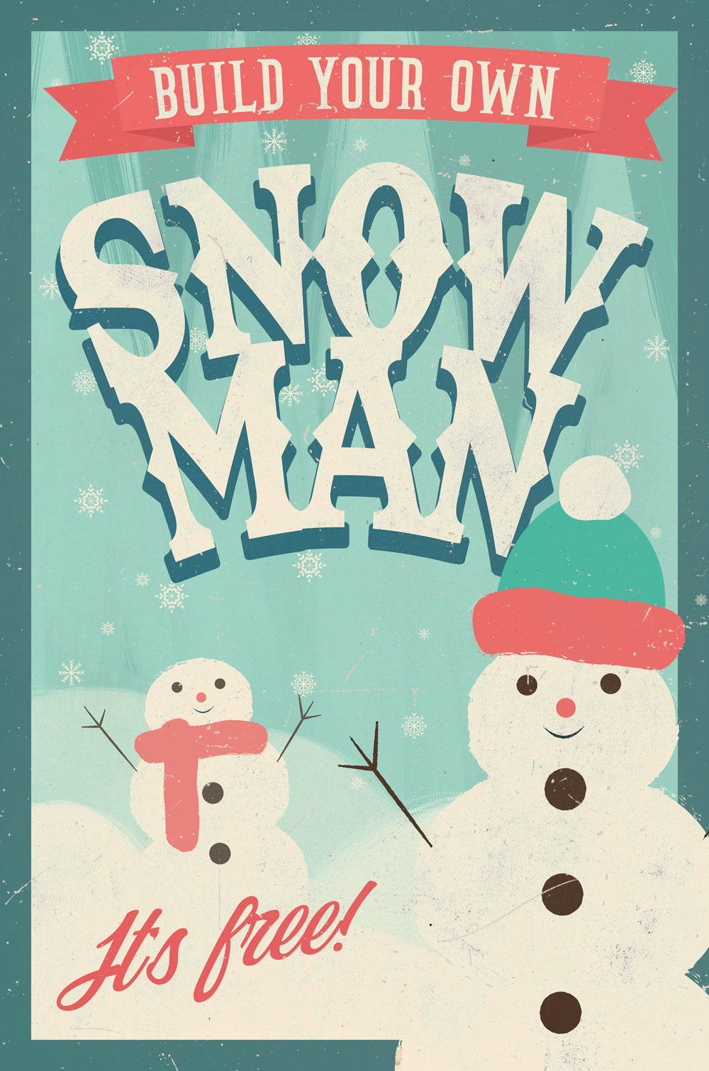 Build Your Own Snowman 12 x 18