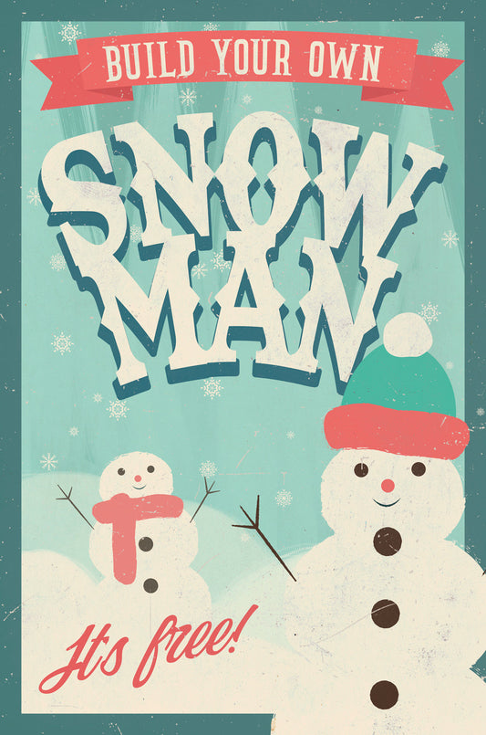 Build Your Own Snowman 12 x 18