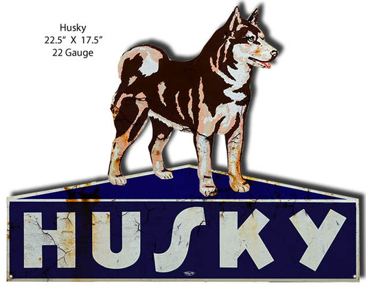 Husky Vintage Style Metal Sign 17 × 22
