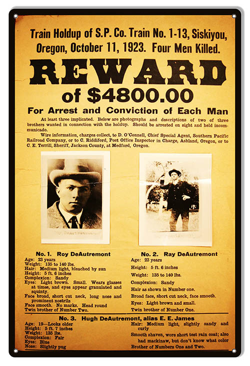 Reward For Ray And Roy DeAutremont 12×18