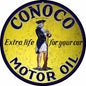 Conoco Motor Oil Extra Life For Your Car 14 x 14