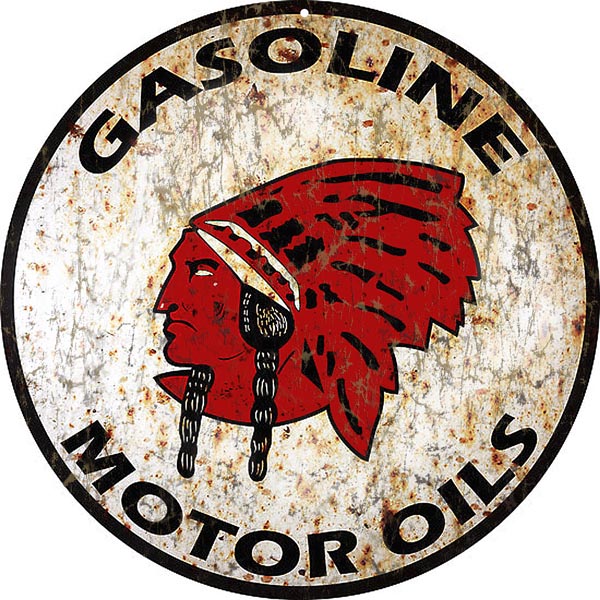 Gasoline Motor Oil Station 14 x 14