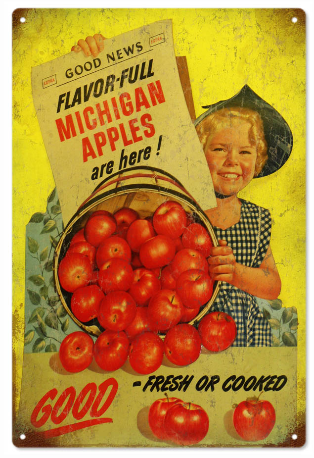 Michigan Apples Country 12x18