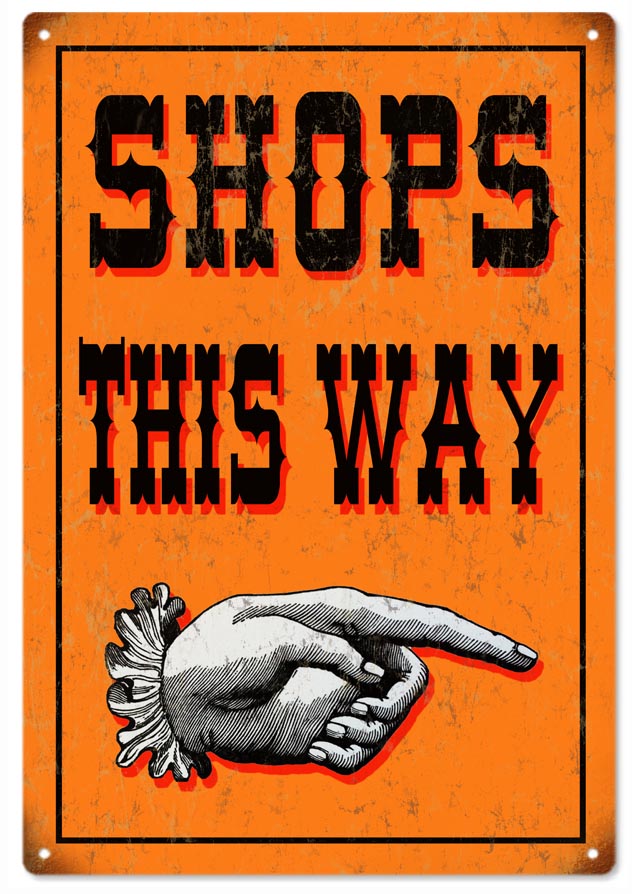 This Way With Finger Pointing To The Right 12x18