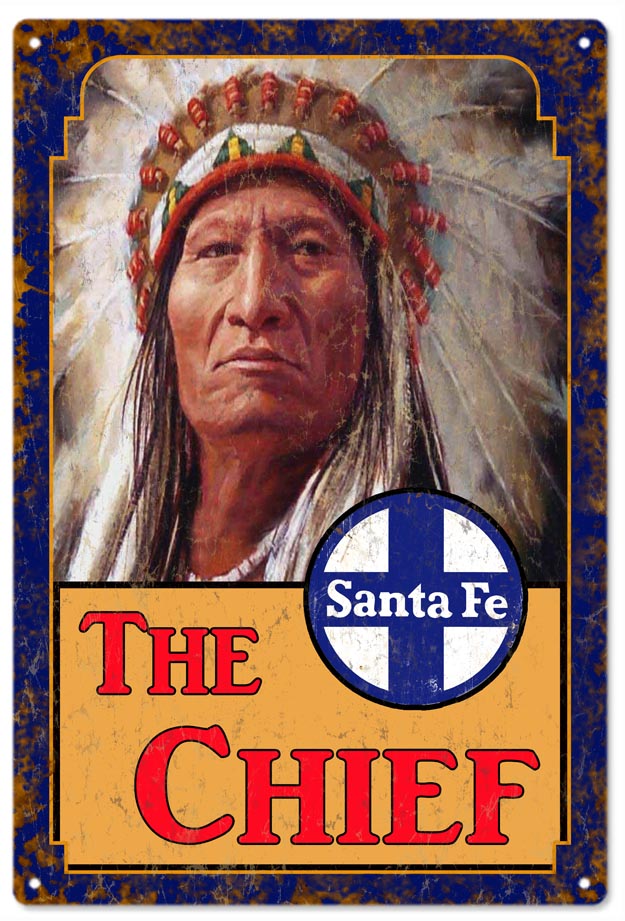 The Chief Santa Fe Railroad 12x18