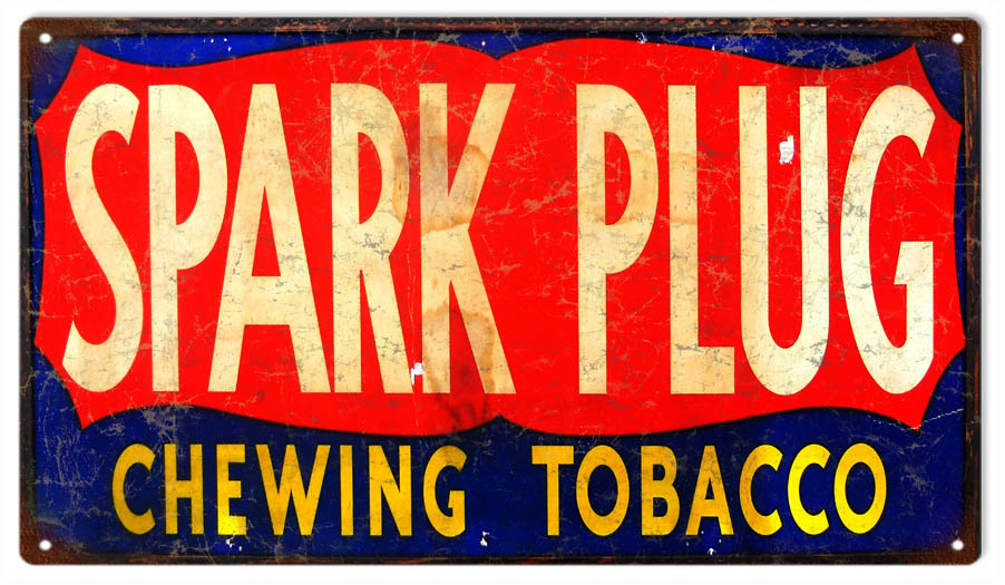 Spark Plug Chewing Tobacco 8x14