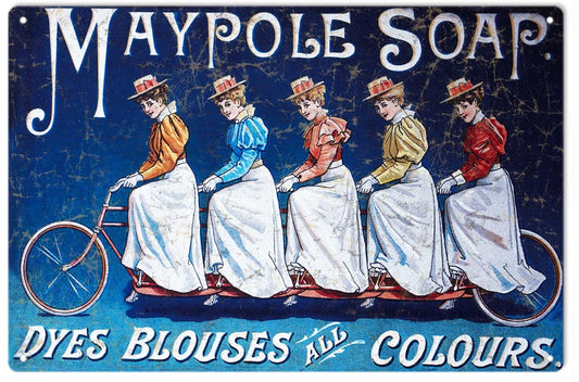 Maypole Soap Dyes Blouses Vintage Style Metal Sign 12 x 18