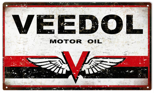Veedol Motor Oil Vintage Style Metal Sign 8 × 14