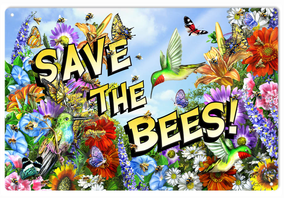 Save The Bees 12x18