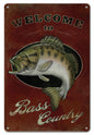Welcome To Bass Country Fishing 12x18