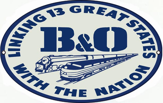 B&O Railroad Vintage Style Metal Sign 9 × 14