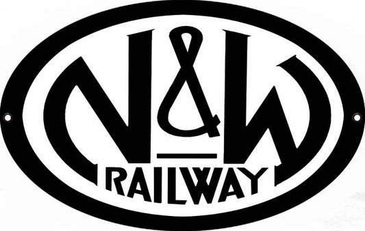 N&W Railway Vintage Style Metal Sign 9 × 14