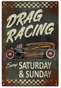 Hot Rod Drag Racing Car 12″x18″