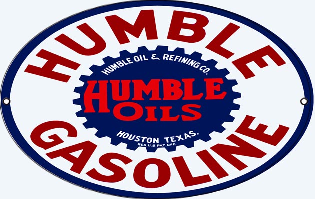 Humble Gasoline Motor Oil 9×14