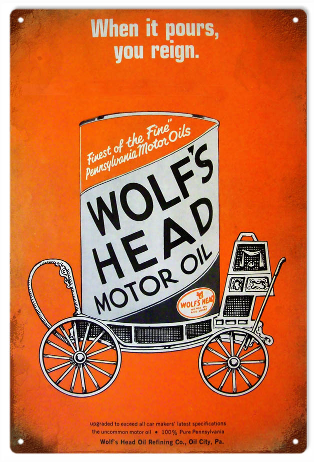 Wolfs Head Motor Oil And Gas 12x18